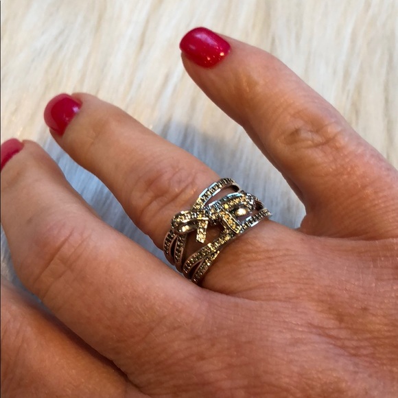 .925 sterling silver Bow Ring - Picture 4 of 8